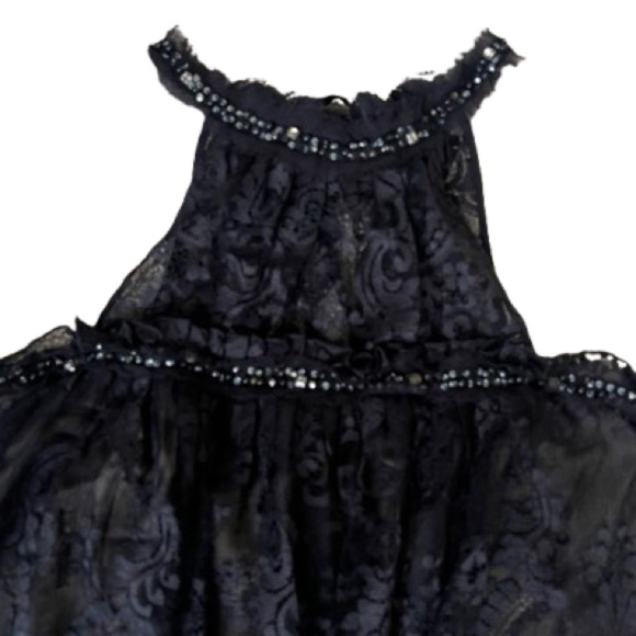 NWT BCBGMaxAzria Y2K Rare Beaded Lace Halter Neck Mini Swing Dress
Size 6 - Picture 3 of 7